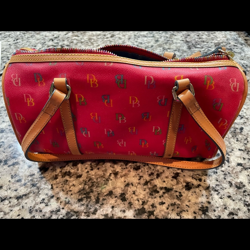 Dooney and Bourke initial bag in hot pink